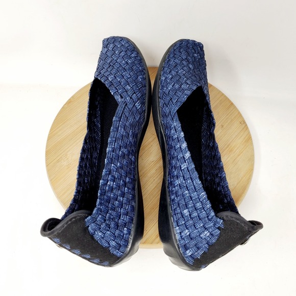 Bernie Mev Catwalk Shoes Womens 38 Blue‎ Woven Loafer Flat Minimalist Sandal - Picture 9 of 11